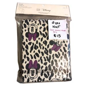NWT Gap x Disney Minnie Mouse Leopard Print 2pc Pajama Set / Size: 2T